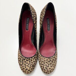 Women's Leopard Print Stiletto Pumps Heels by Nine West, Size 7